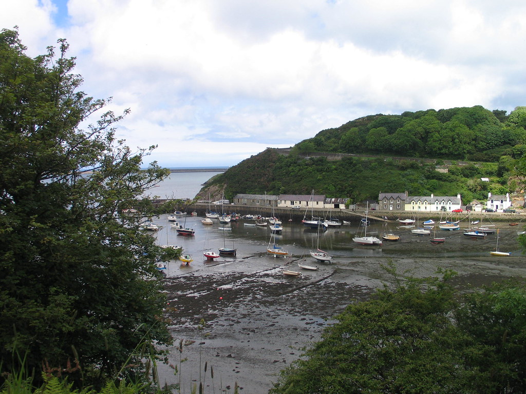 OLD FISHGUARD, LOWER TOWN Harbour viewed at low tide on a … Flickr