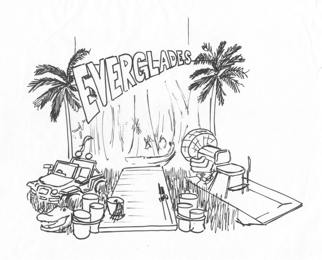 Everglades National Park Coloring Page Sketch Coloring Page