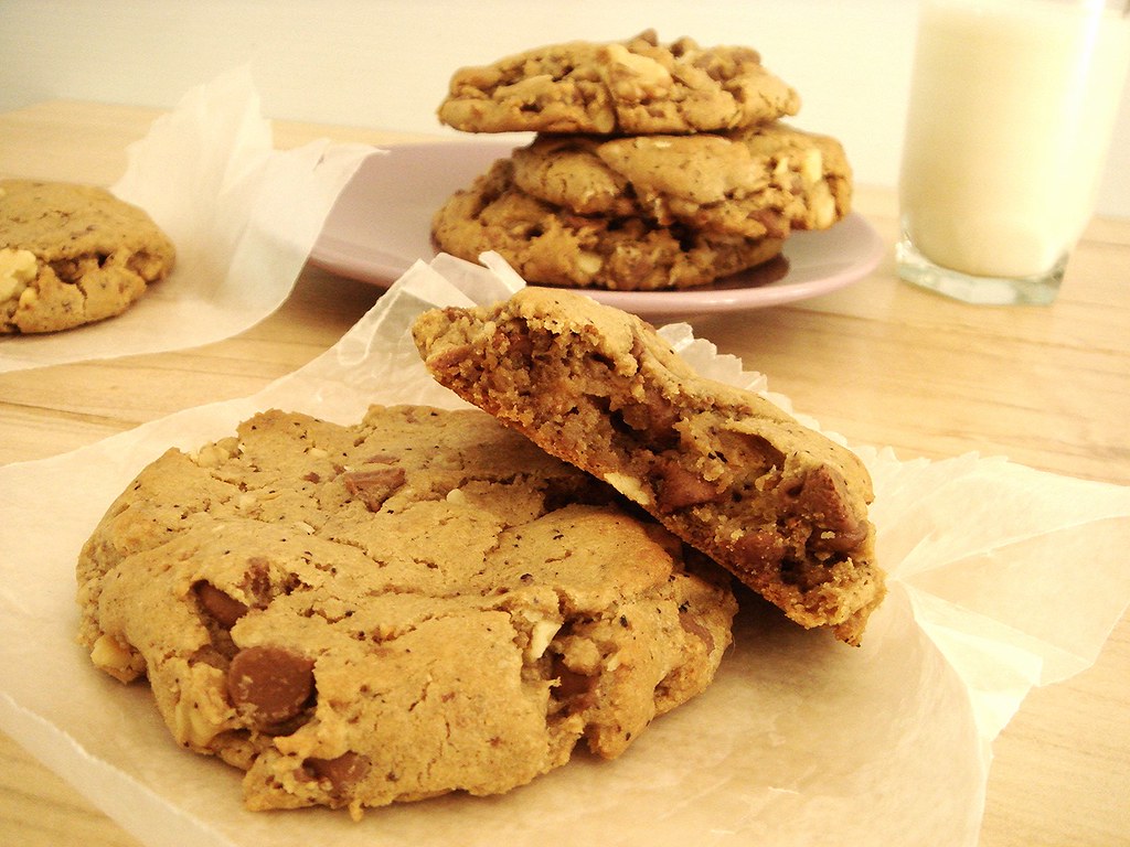 running foodie chocolate chip cookies Recipe on blog Christine