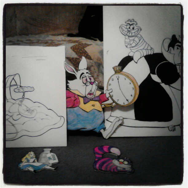 Queen Of Hearts From Alice In Wonderland Original Pencil On Paper