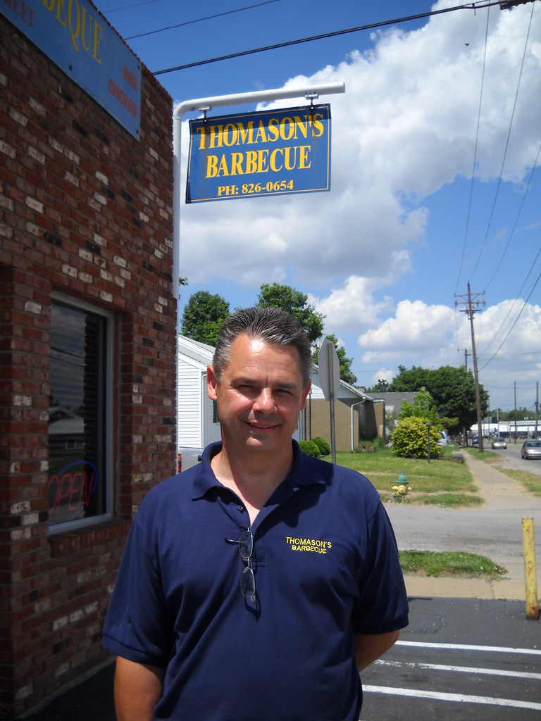 Frank Gibson outside Thomason's_closeup Thomason's Barbequ… Flickr
