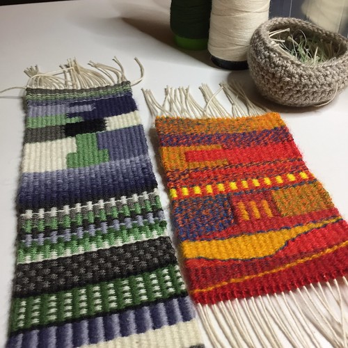 Learning to weave tapestry. Little sampler. Michelle Flickr