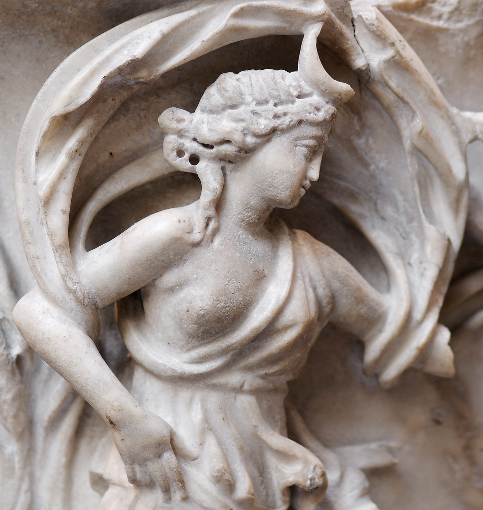 Selene on her chariot, detail from a Roman sarcophagus wit… Flickr