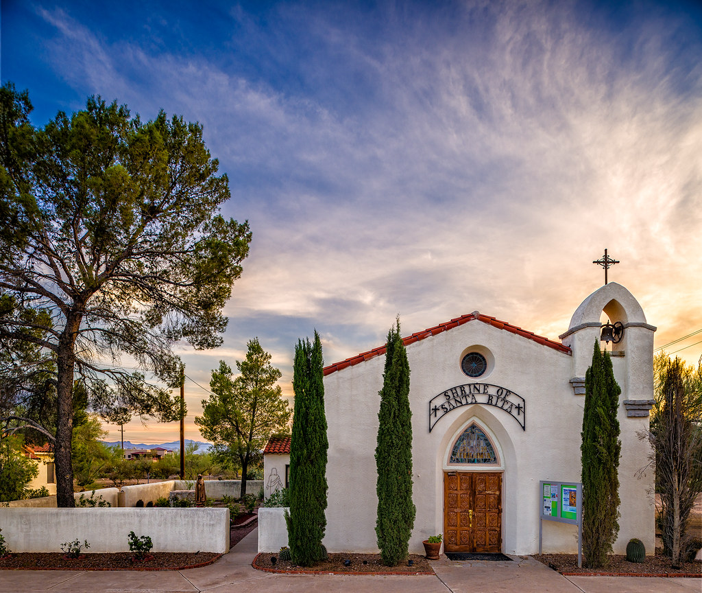shrine of santa rita, 1935 Vail, Arizona View original Flickr