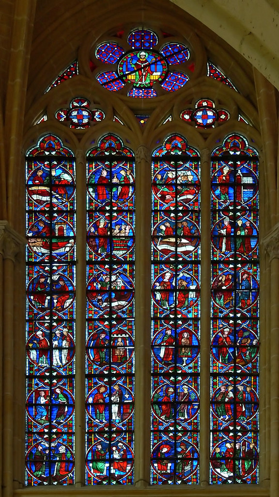 Saint Nicholas Medieval stained glass. Tours Cathedral, Fr… Flickr