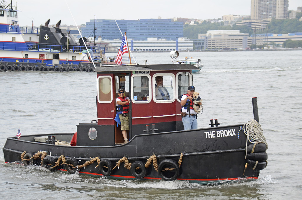 Tugboat The Bronx As it Passes Pier 84 In The Parade Of