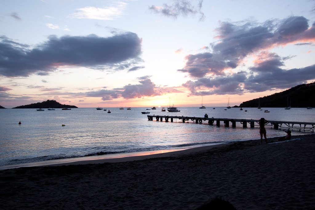 guadeloupe381 Coucher de soleil sur la reserve cousteau