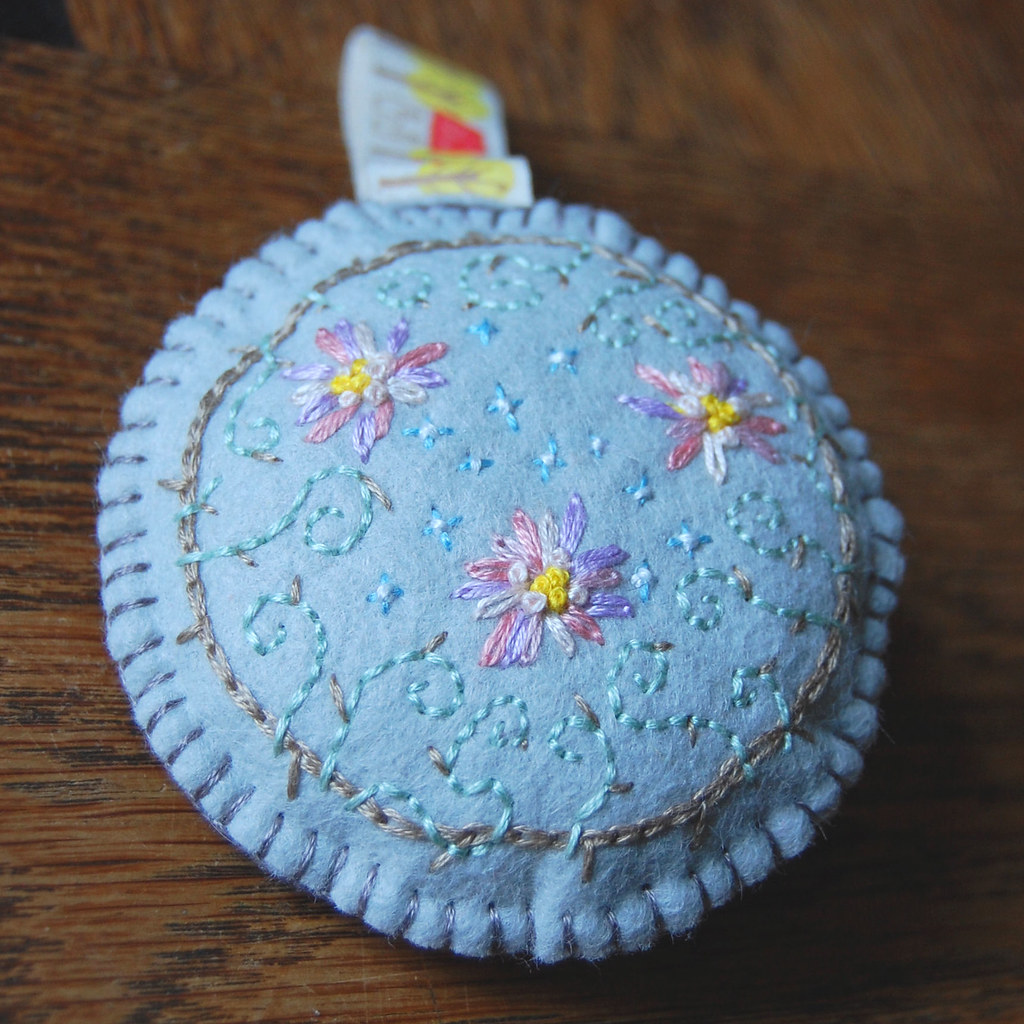 bag charm 2 I made another embroidered felt bag charm for… Flickr