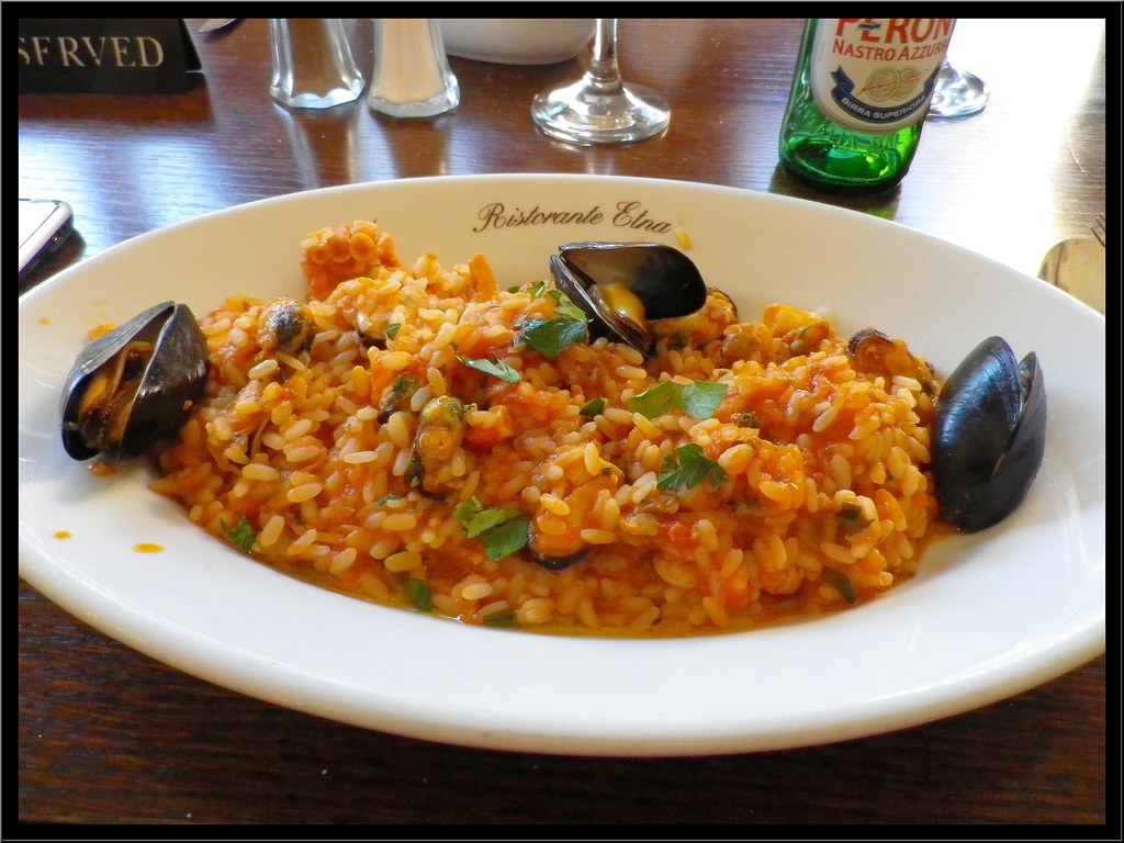 Seafood Risotto at the Etna Italian restaurant Coventry. Flickr