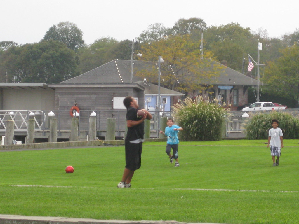 Greenport Football in the park Greenport. Columbus Day we… Flickr