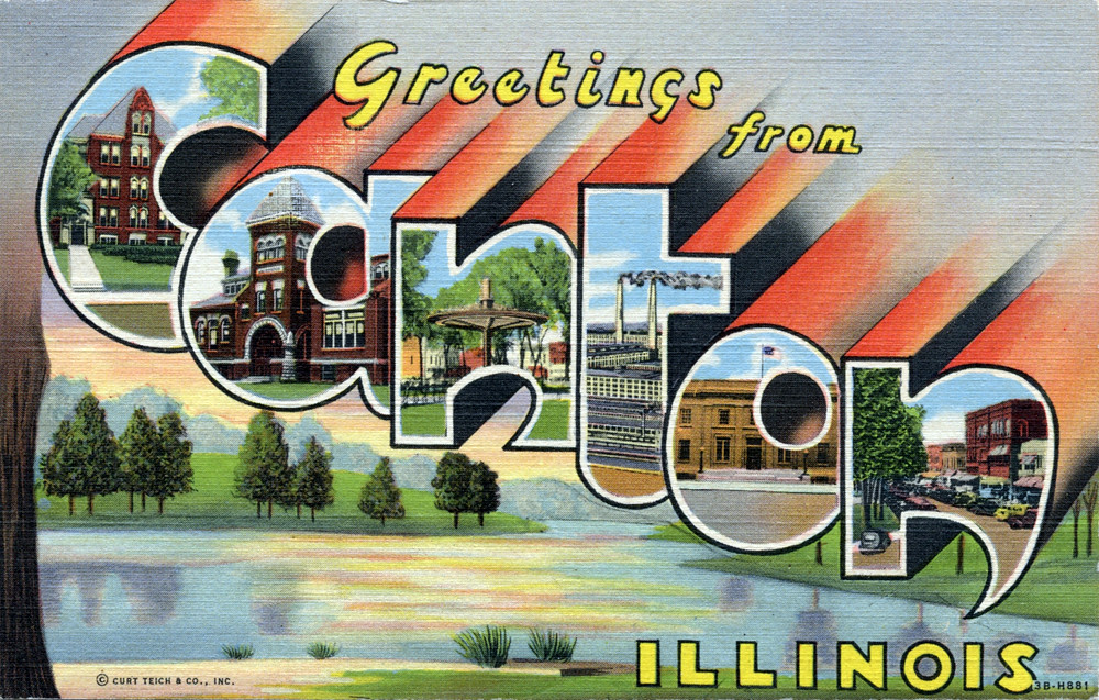 Greeting from Canton, Illinois Large Letter Postcard Flickr