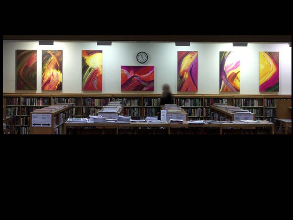 Installation at Goleta Library, Goleta, CA, oil on canvas,… Flickr