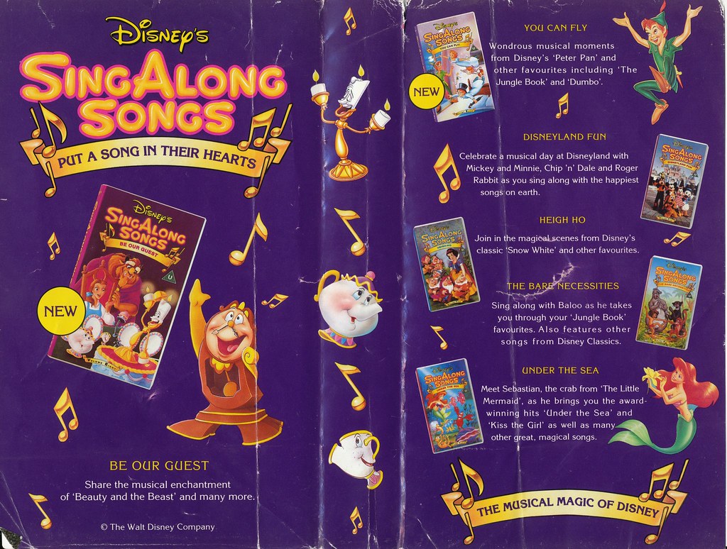 Disney Sing Along Songs VHS Lot 30