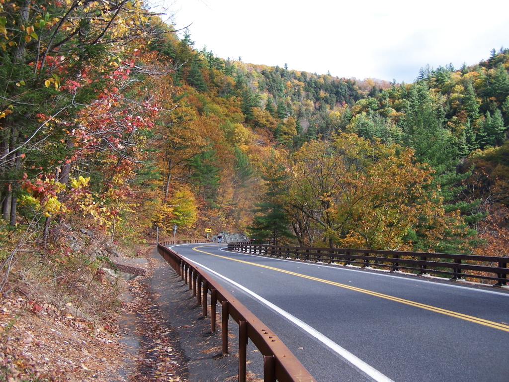 Walking Down NY 23A Following the narrow road down to