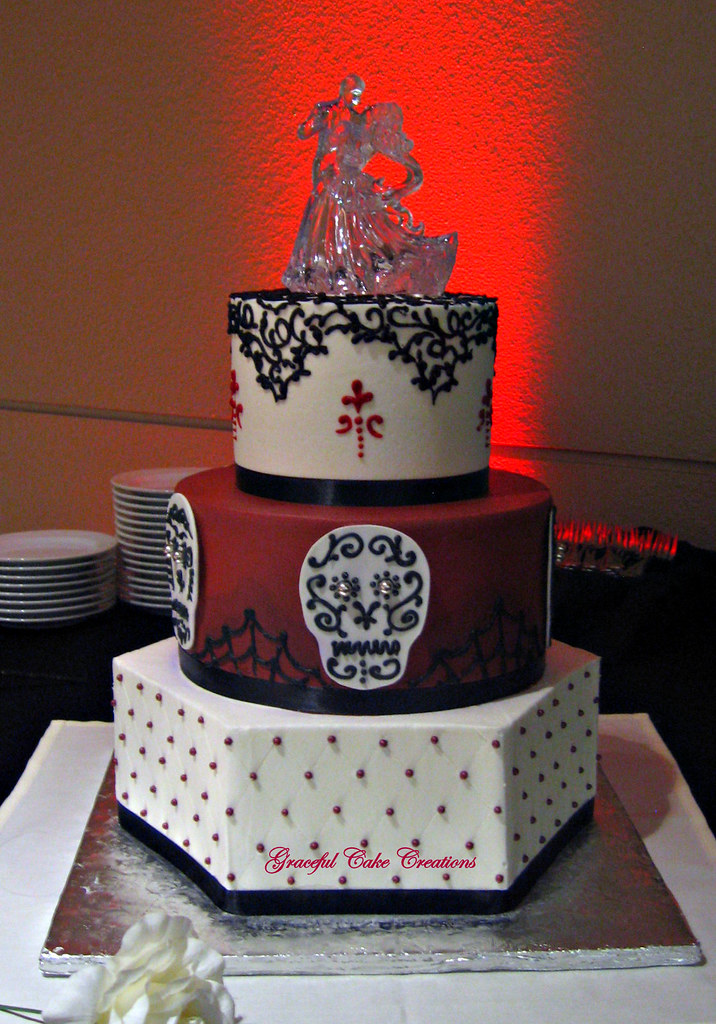 Day of the Dead Buttercream Wedding Cake Graceful Cake Creations Flickr