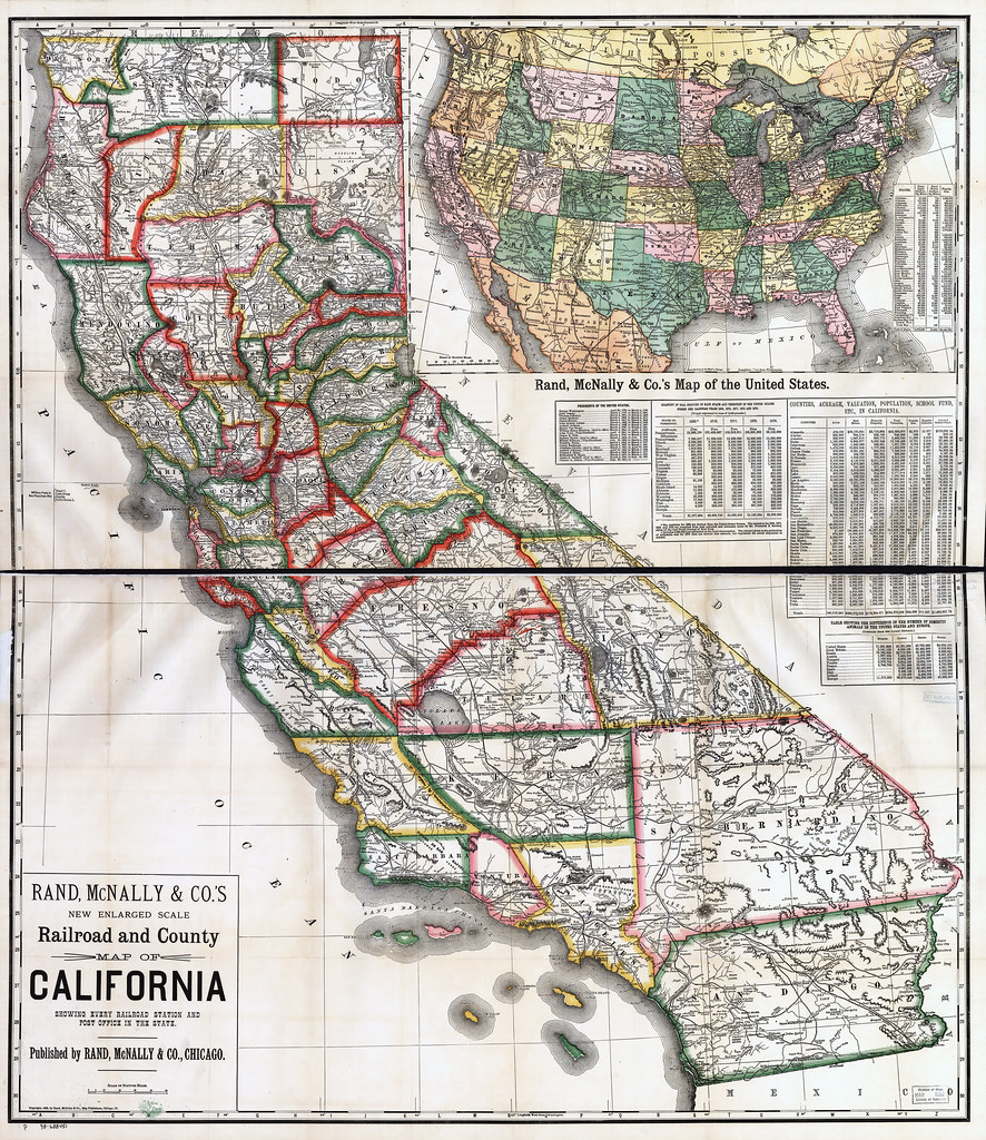 California Rail Road Map 1883 Library of Congress map of C… Flickr