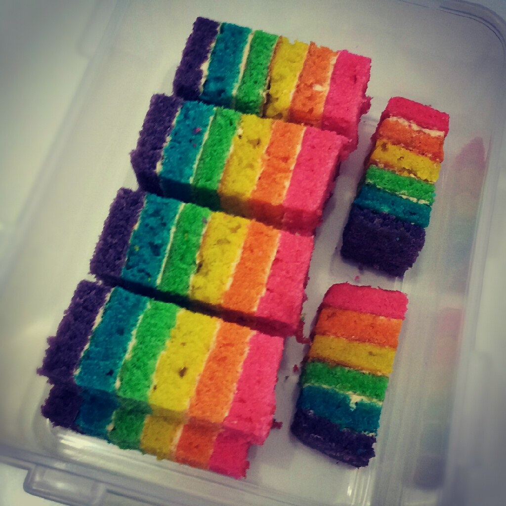 Rainbow Cakes Slices henry2668 Flickr