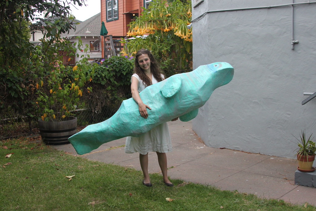 PapierMache Manatee with artist I made a (near) lifesi… Flickr