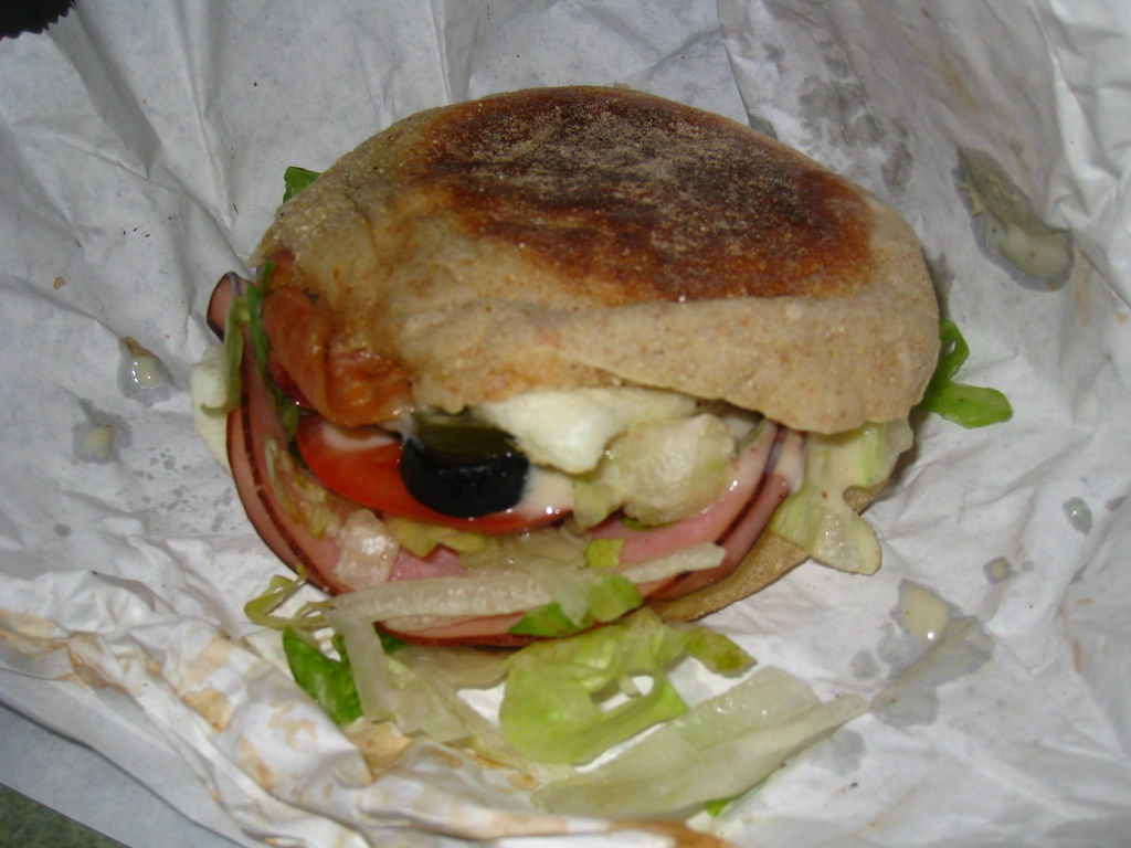 IMG_5819 Egg white breakfast sandwich from Subway with ham… Flickr