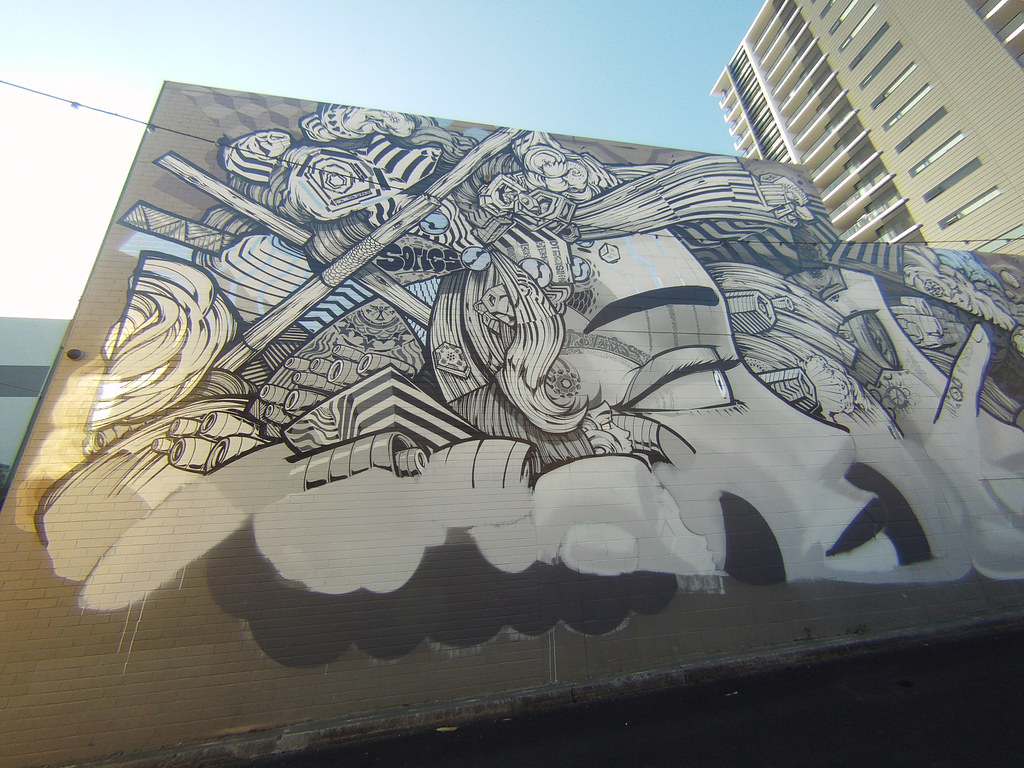 Street art by Sofles Part of a large street art piece by S… Flickr