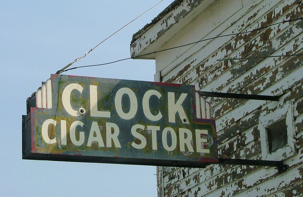 Clock Cigar Store Sign Mackay, Idaho Larry Myhre Flickr