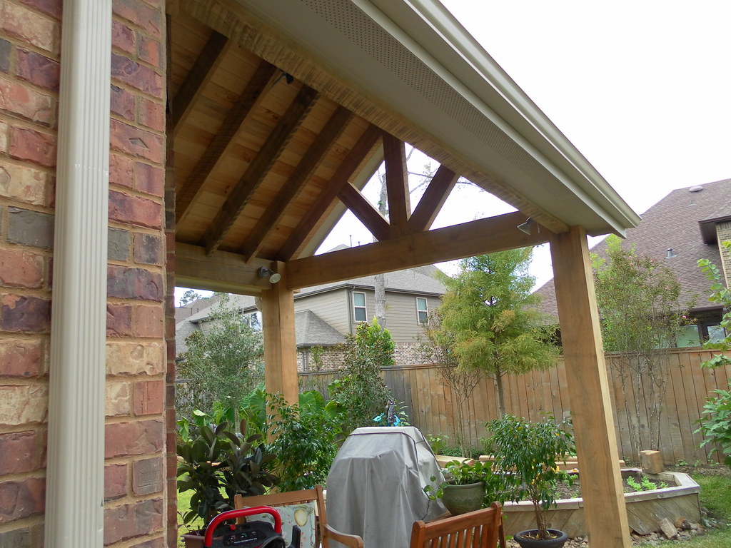 Creekside The Woodlands Rustic Cypress Patio Cover Additio… Flickr