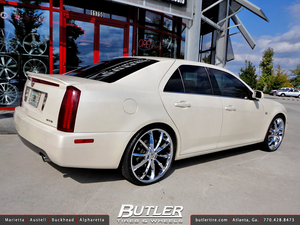 Cadillac STS with 22in Lorenzo WL032 Wheels a photo on Flickriver