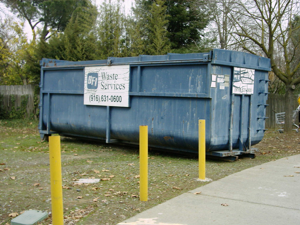 BFI Waste Systems dumpster at Watt/Manlove Station Flickr
