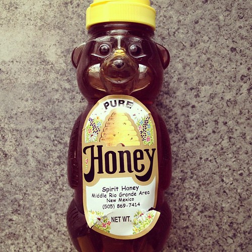 Honey from New Mexico courtesy of a visiting friend. Yum. Flickr