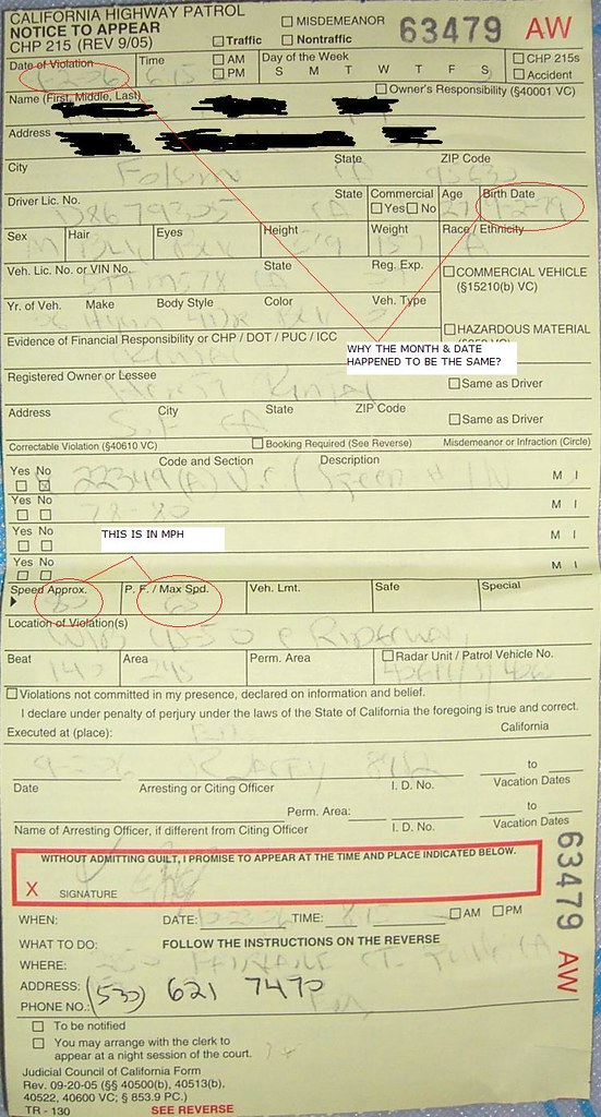 CA Speeding Ticket hming Flickr