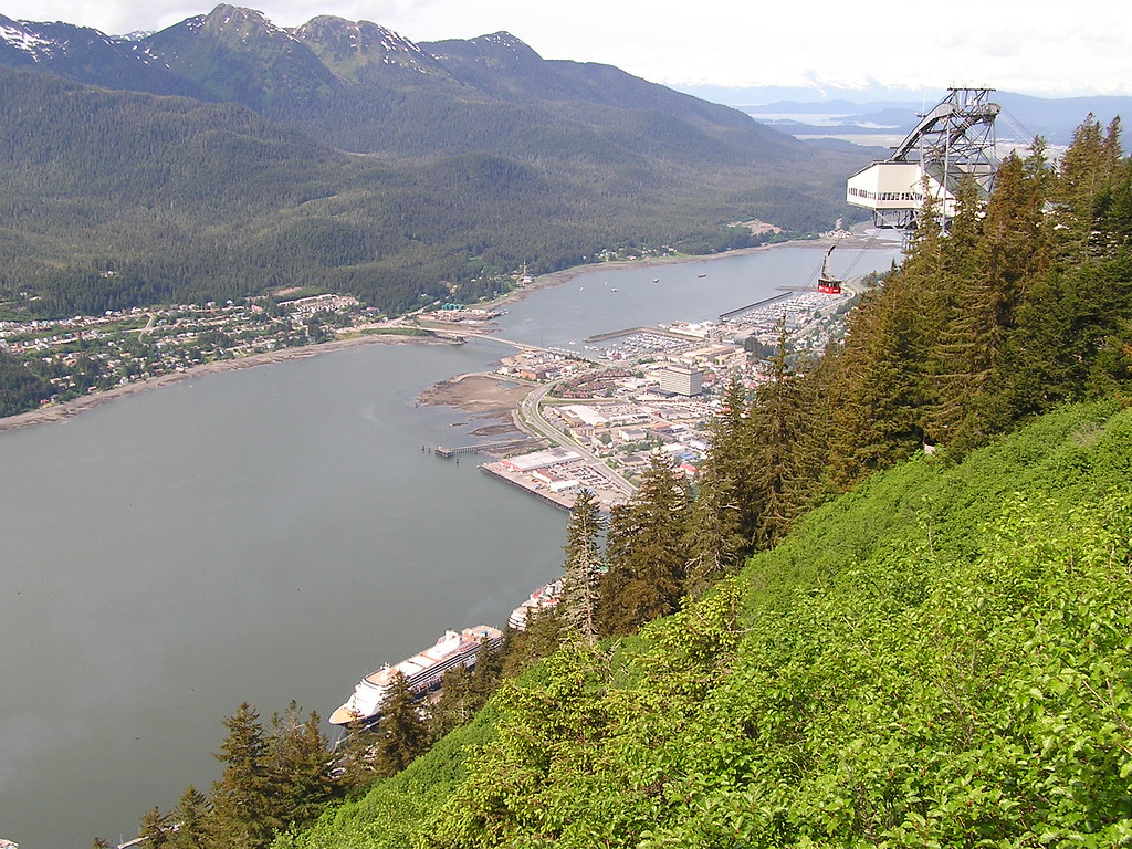 Juneau Alaska Cable car from top of the mountain Bruce Smith Flickr
