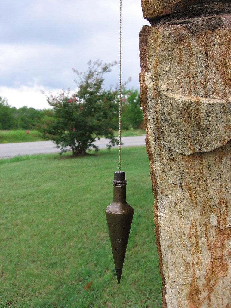 plumb line on sandstone wall This is what he showed me be… Flickr