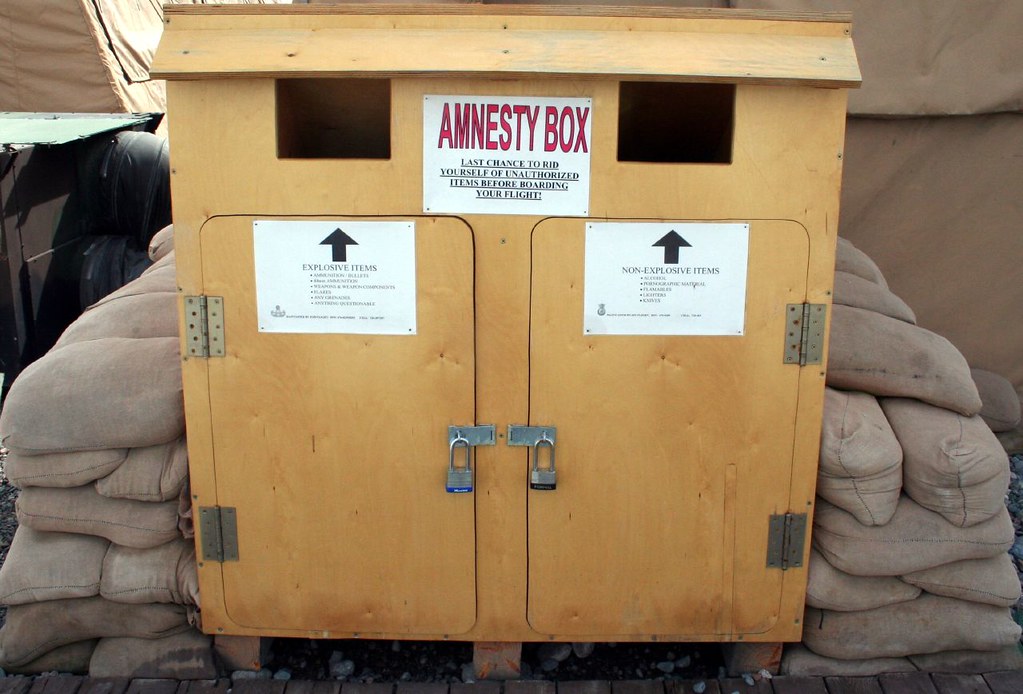 Amnesty box. I am glad they tell me I can't transport gren… Flickr