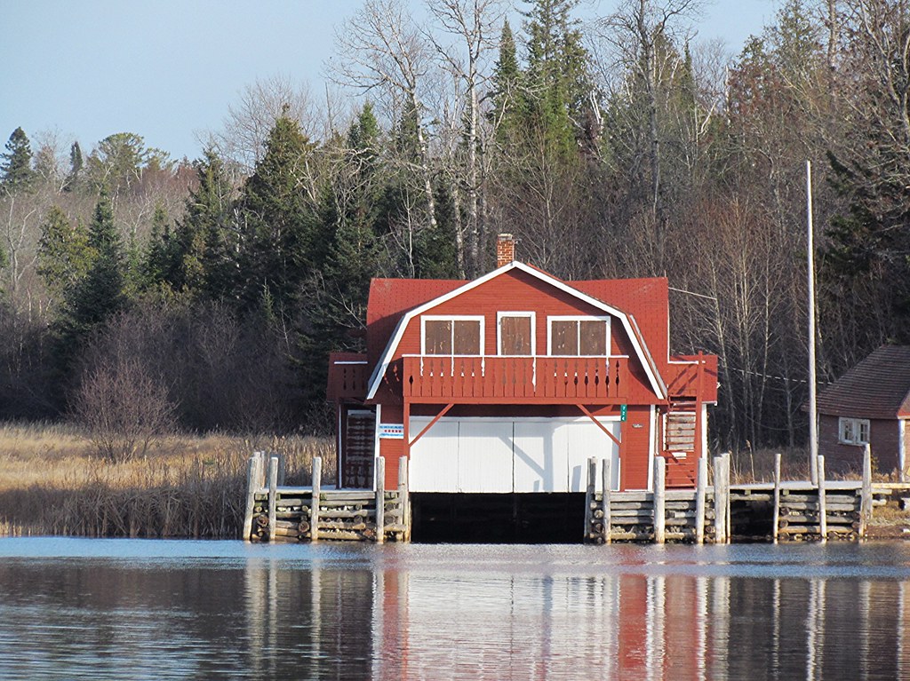 Boat Houses on Cedarville Bay Record low water levels Flickr