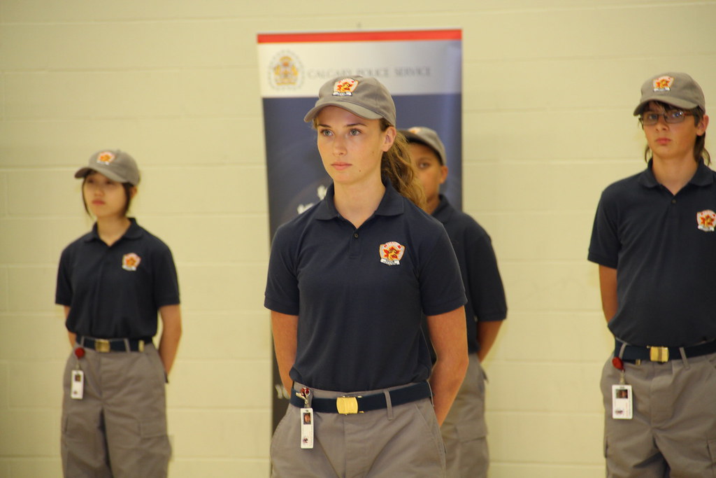 Jr. Police Academy Uniforms Class members in the uniform
