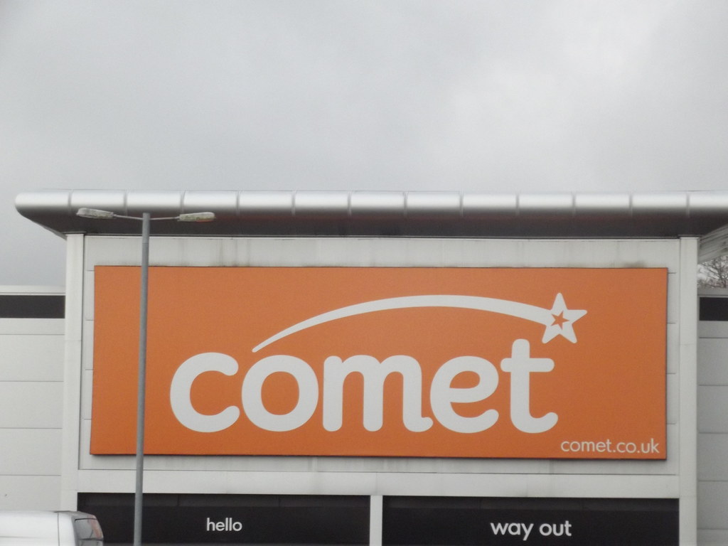 Comet Shirley, Solihull sign Comet has gone into admin… Flickr