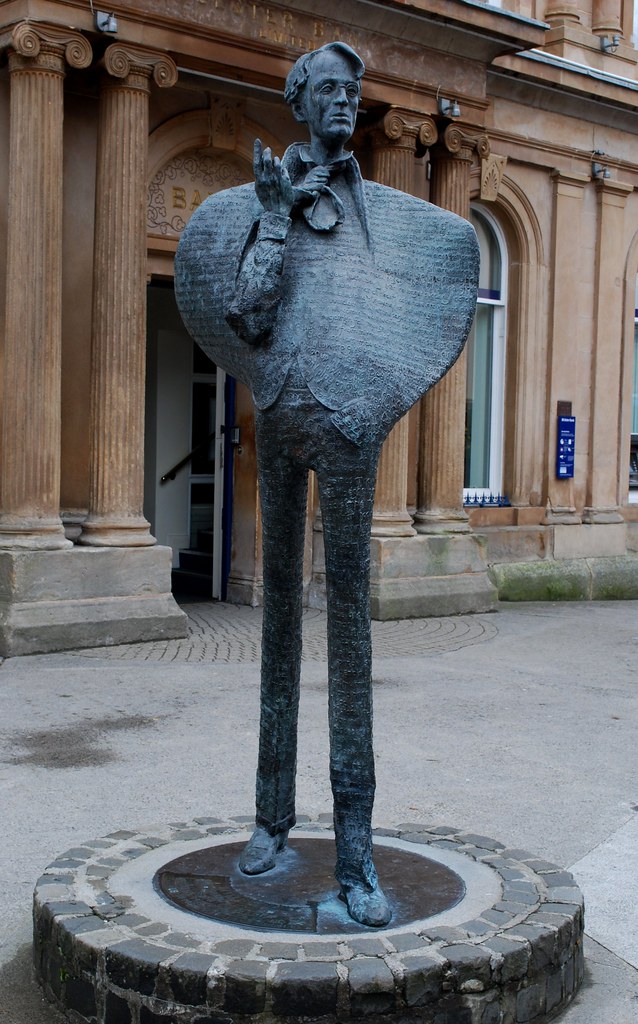 W. B Yeats Statue of W. B. Yeats outside the Ulster Bank. … Flickr