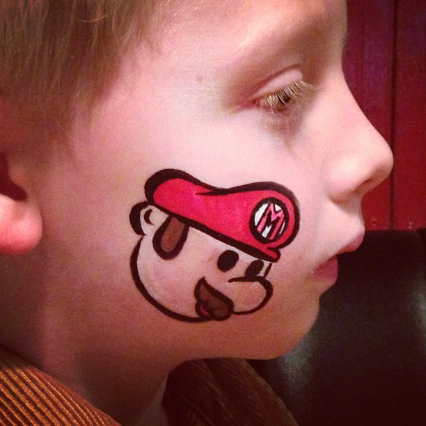 Mario face paint Jeremy Johnson Flickr
