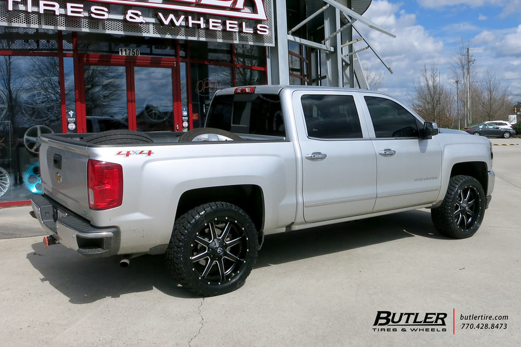 Chevy Silverado with 22in Fuel Maverick Wheels and Toyo Open Country