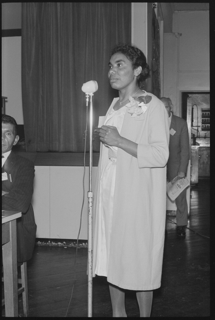 Joyce Mercy (Clague) speaking at an AboriginalAustralian … Flickr