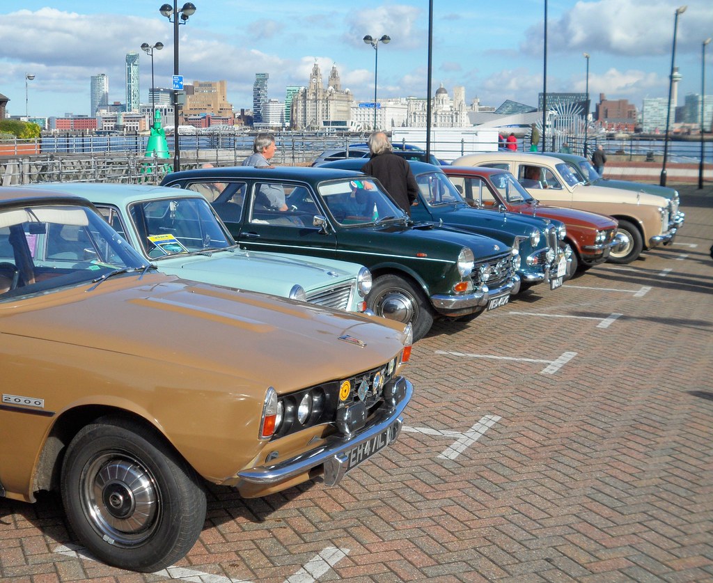 Classic cars with Liverpool skyline Jeff Flickr