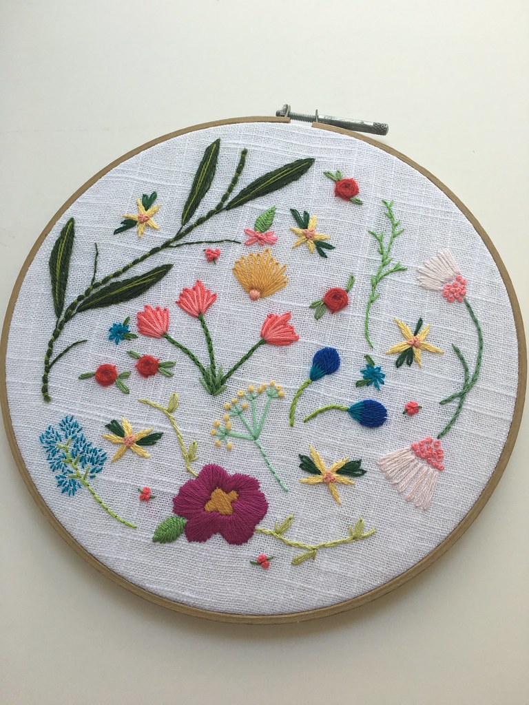 hand embroidered flowers hoop aimee Flickr
