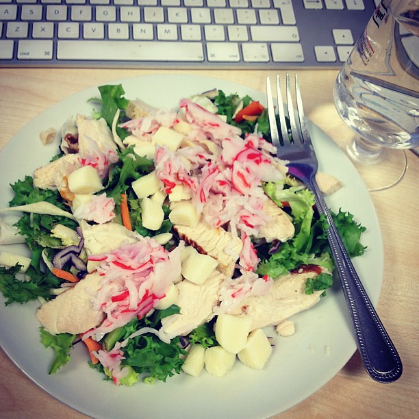 Lunch, chicken, shredded seafood sticks, baby bell light a… Flickr