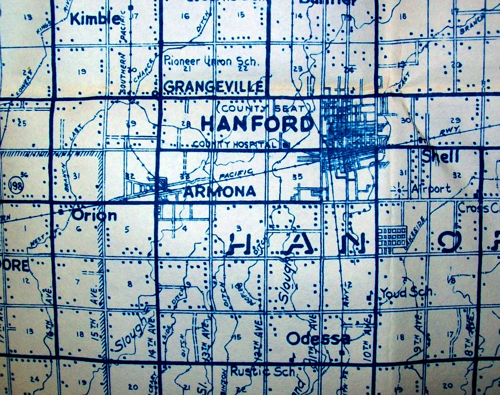 Kings County CA 1952 Map by Metsker's Maps. davecito Flickr