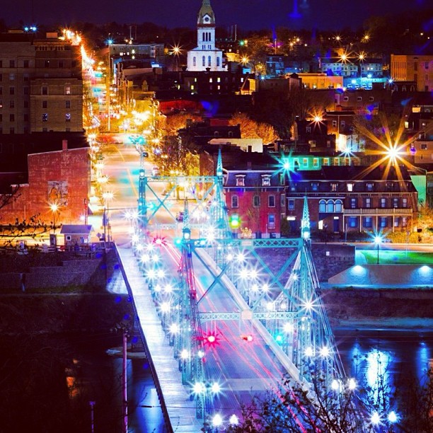 Easton at night lehighvalley easton freebridge Discover Lehigh