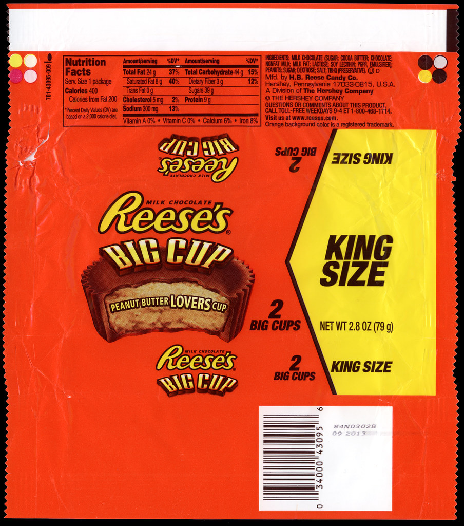 Reeses King Size Nutrition Facts Runners High Nutrition