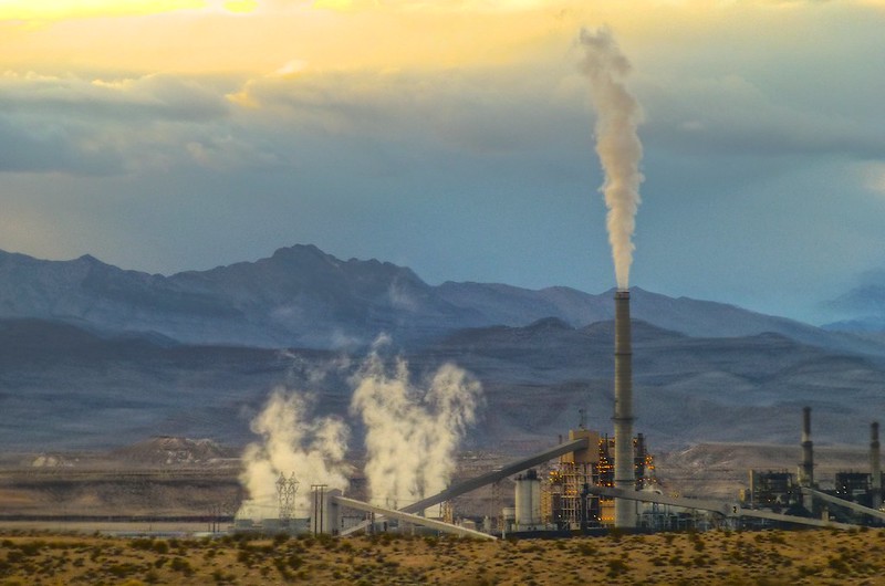 Reid Gardner Power Station just before sunset
