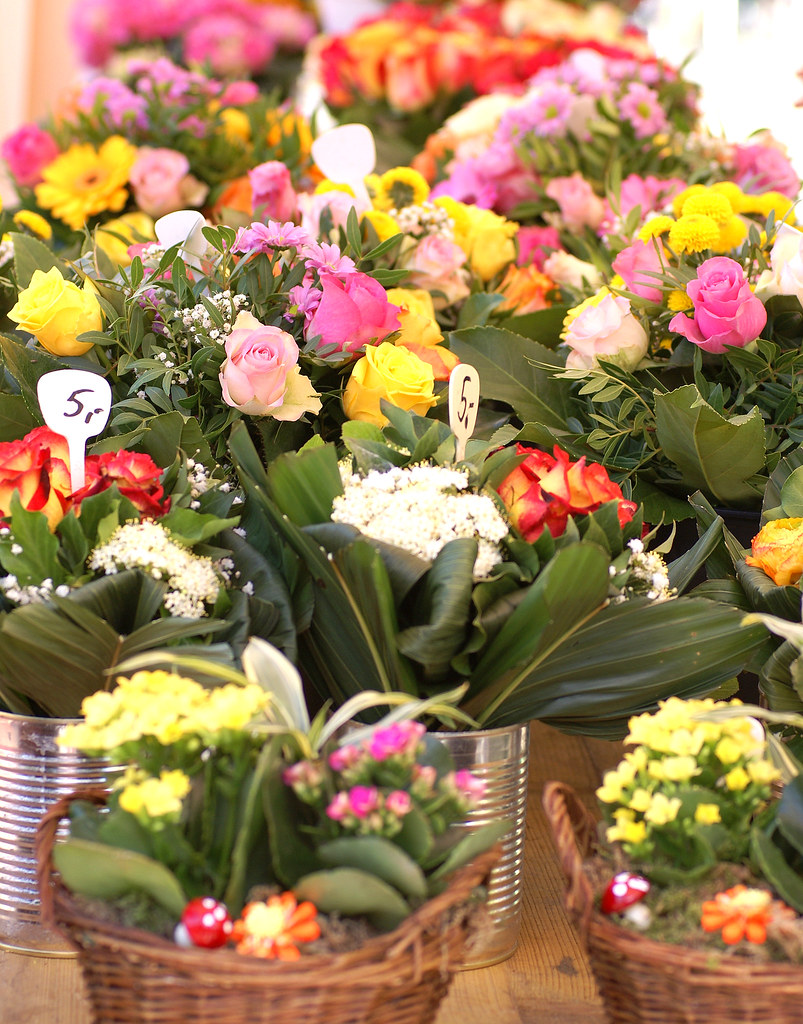 Mainz, Markt, Blumenstand (market, flower stall) HENMagonza Flickr