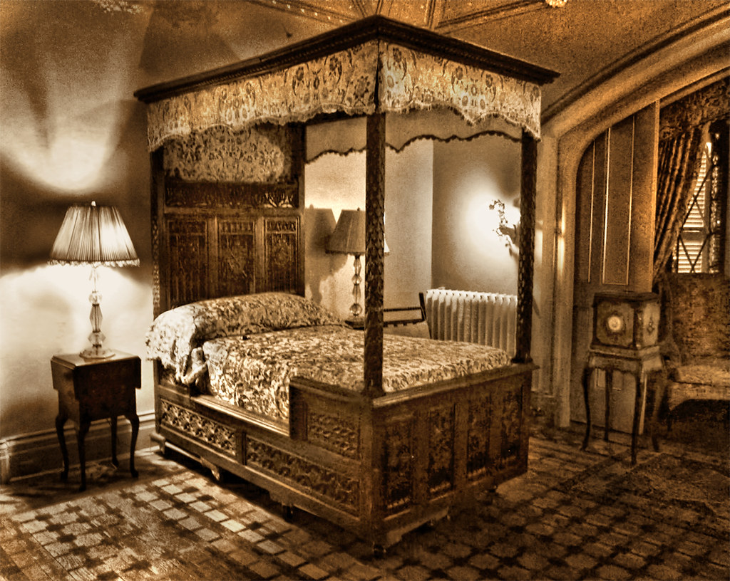4 Post Bed sepia Bedroom at Lyndhurst Mansion, Tarrytown N… Flickr