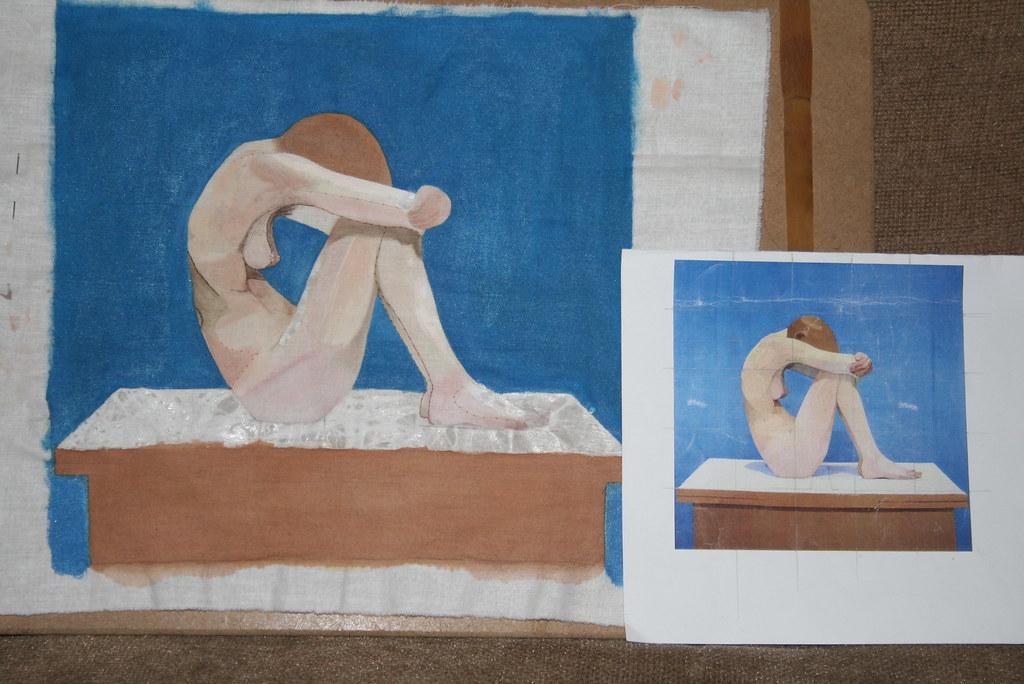 Work in progress Here is my textile response to Euan Uglow… Flickr